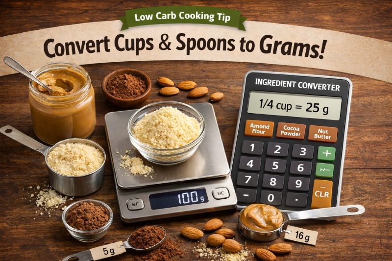 Cups to Grams for Low-Carb Baking: A Simple Guide (Plus a Calculator)