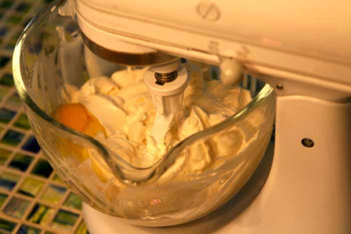Add the eggs one at a time.
