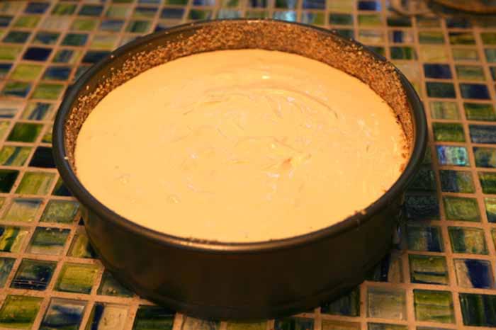 Pour in the filling and bake for 50 to 55 minutes, until just set.