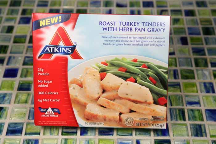 Another Atkins low-carb frozen meal from the review