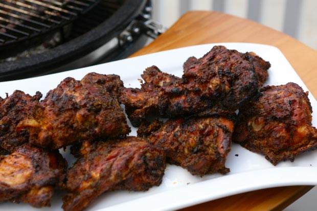 The skin turns golden and crispy when it is done.